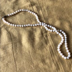 Faux pearl necklace